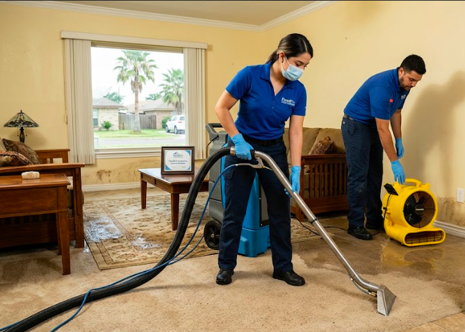 Water Damage Restoration In Central McAllen.